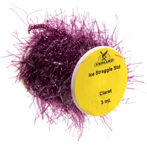 Veniard Ice Straggle Chenille Standard (3M) Claret Fly Tying Materials (Product Length 3.28 Yds / 3m)